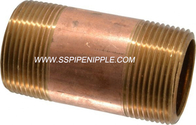 Professional  Brass Pipe Nipple  ASTM B43 Standard NPT Rust Proof  2"X4"