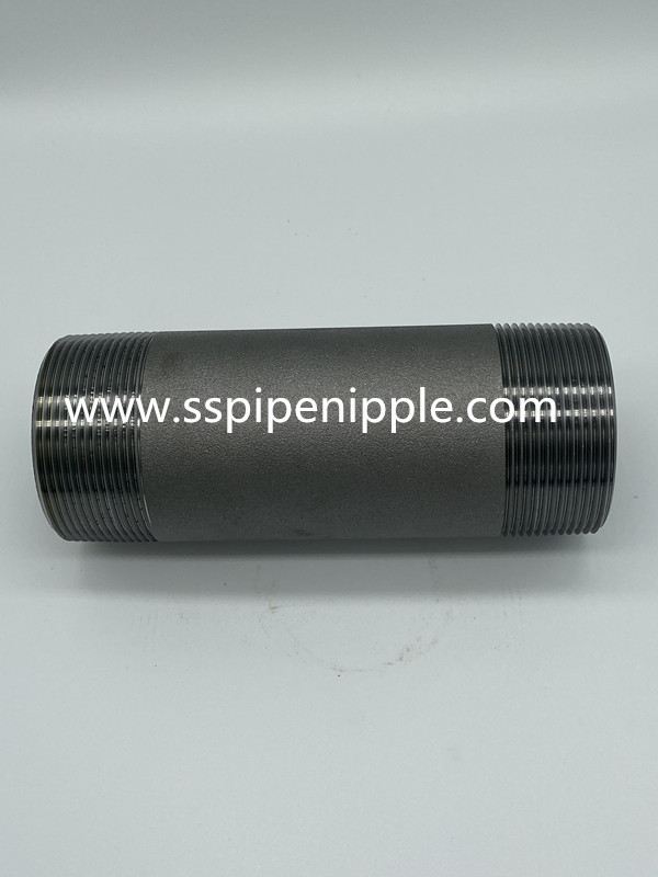 Industrial Black Carbon Steel Pipe Nipples Rust Proof Long Working Life