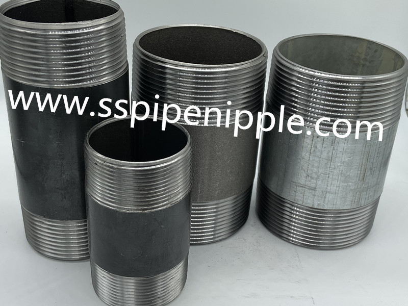Equal Shape Black Carbon Steel Pipe Nipples 1/2 X Close For Plumbing