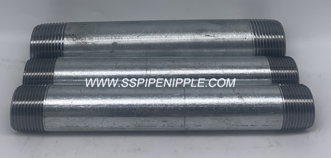 ERW  Forged Galvanized Pipe Nipple Customized 1.5-10mm Wall Thickness