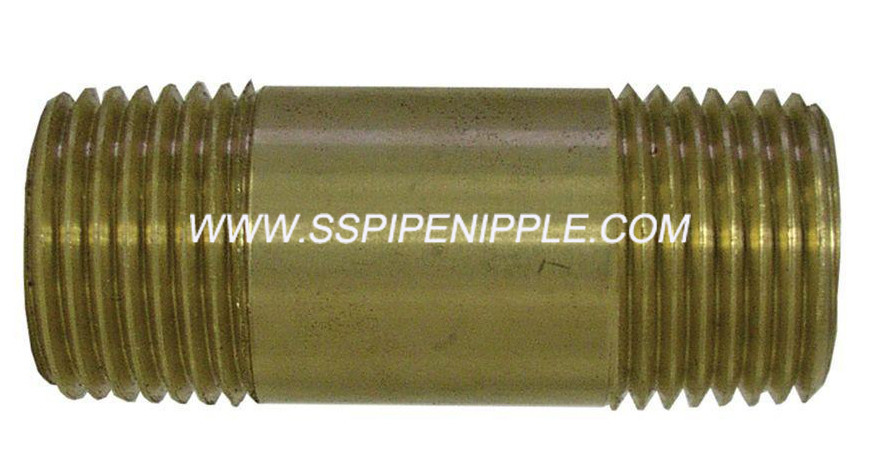 Seamless SCH40 Brass Pipe Nipple Male Both End Thread Connection