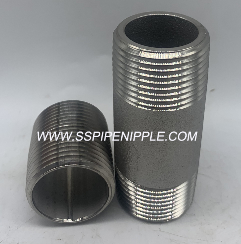 Professional Stainless Steel Pipe Nipple 1/8"-6" High precision SS Pipe Nipple