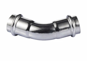 Stainless Steel 45 Degree Plumbing Elbow V Type Double Press Fitting